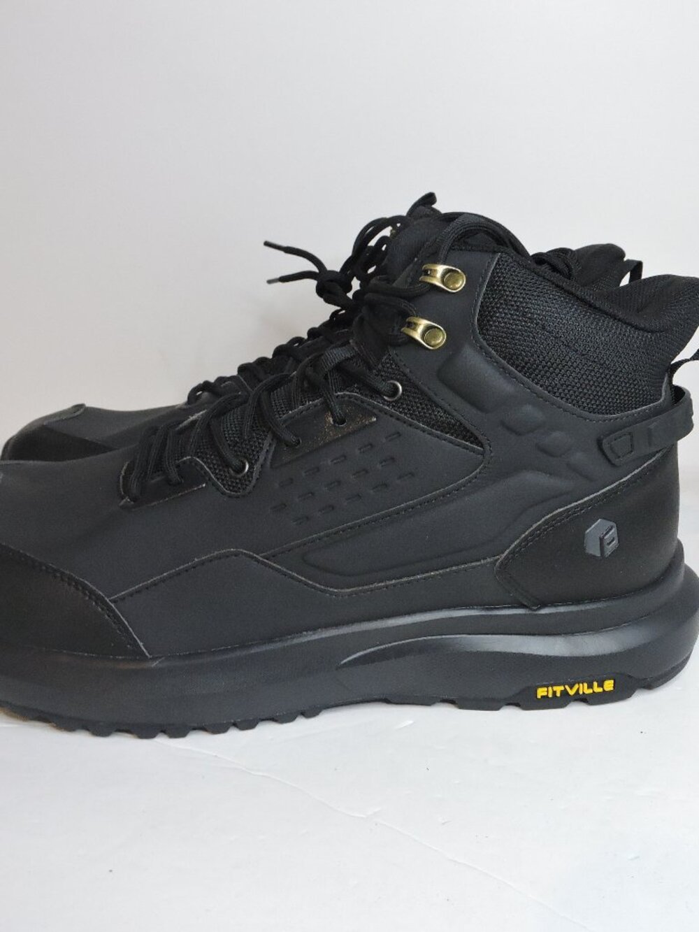 FitVille size 15 extra Wide Mens Boots All-Terrain Non-Slip  Mid Height